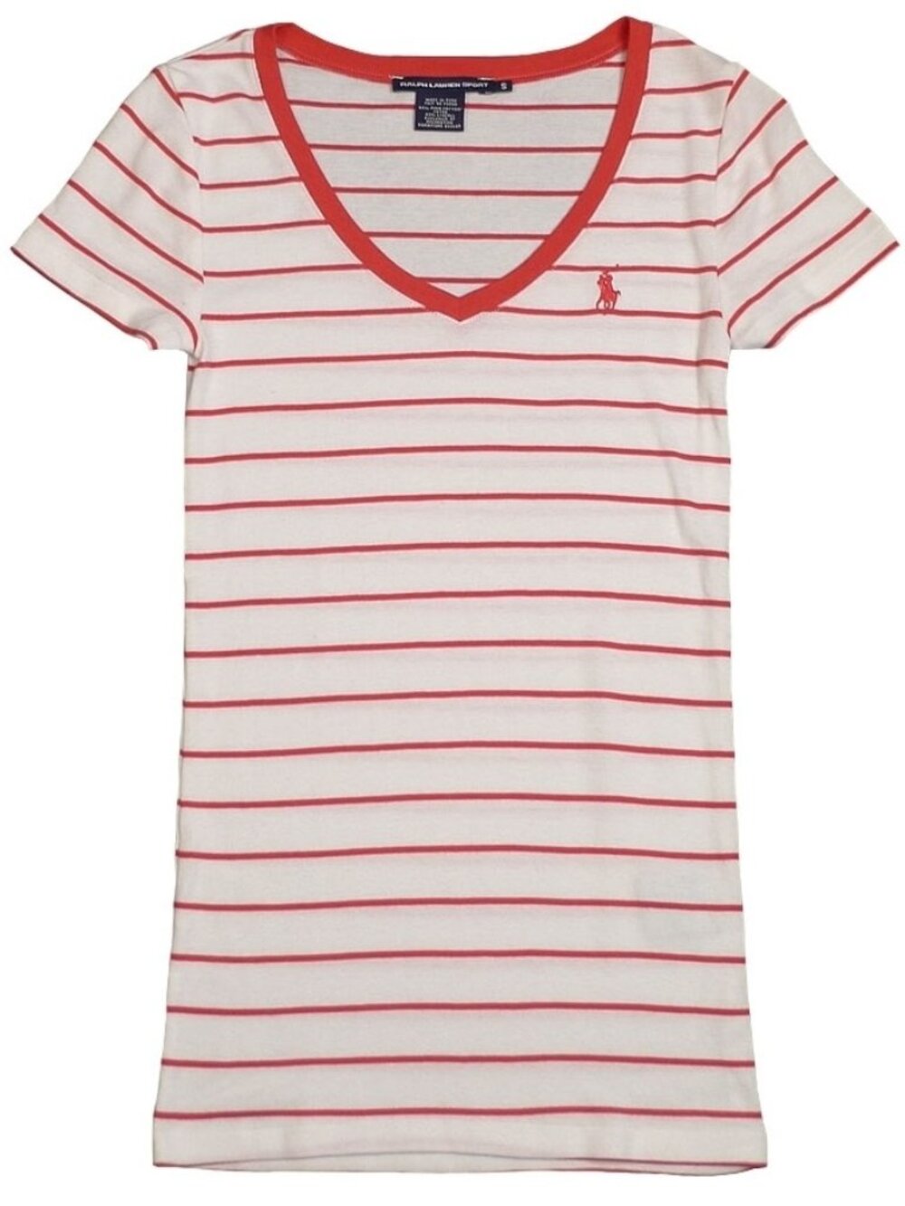 NWOT Ralph Lauren Sport Striped V-neck Tee / Small